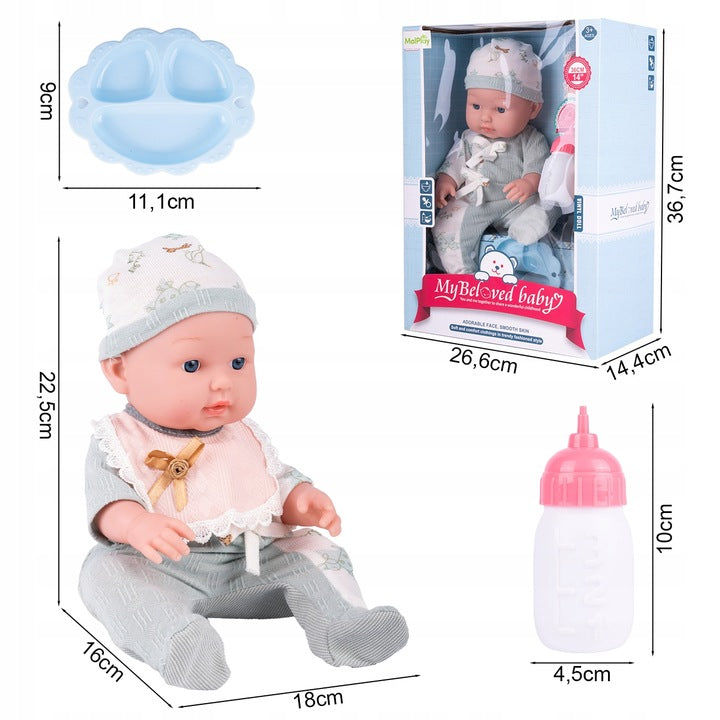 Lalka Bobas Mała Opiekunka + Akcesoria - Idealny Zestaw Prezent dla Dziecka
