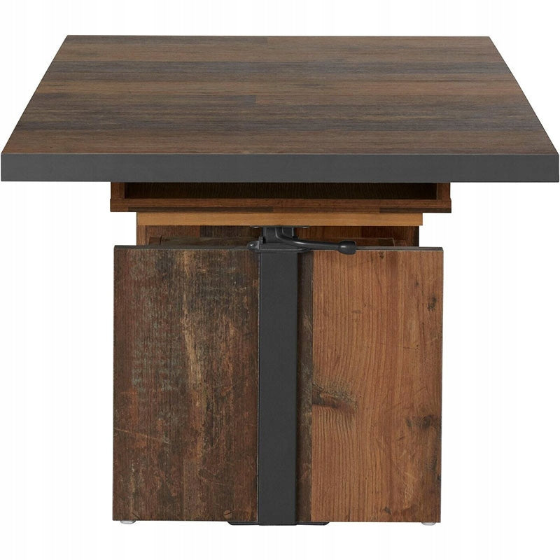 Stolik Kawowy Noah Składany 110-150x70 cm Brązowy Powłoka Melaminowa 45 KG