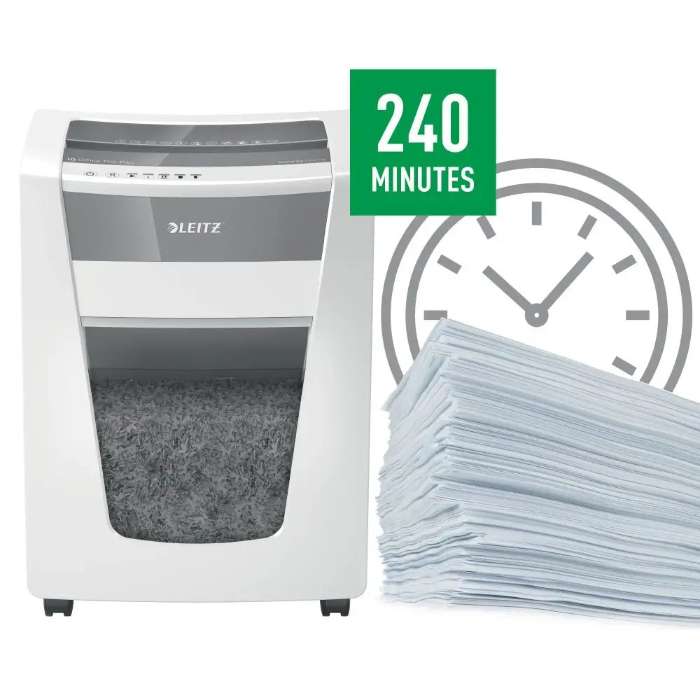 Niszczarka do Papieru Leitz Office Pro P6+ 30 Litrów Pojemności Biała