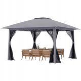 Pawilon Namiot Ogrodowy Pergola na Taras Antracytowy Szary 4x4m Wodoodporny