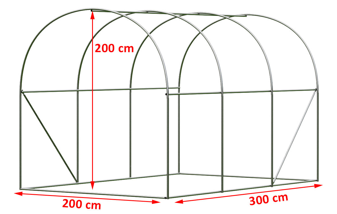 Tunel Foliowy [6 m²] 3x2m [STELAŻ ZAMIENNY] |