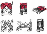 Wózek Transportowy Plażowy Składany Turystyczny Pojemność 100L Udźwig 90kg