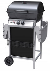Grill Gazowy Ogrodowy Piezo Lund Czarny Kompaktowy 5,5 KW 2 Palniki