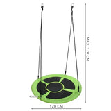Huśtawka ogrodowa 120cm typu bocianie gniazdo Hyper Motion - kolor zielony