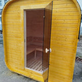 Sauna Ogrodowa Quadro 180 cm Zestaw z Piecem HARVIA PC70 i Balią 120 cm