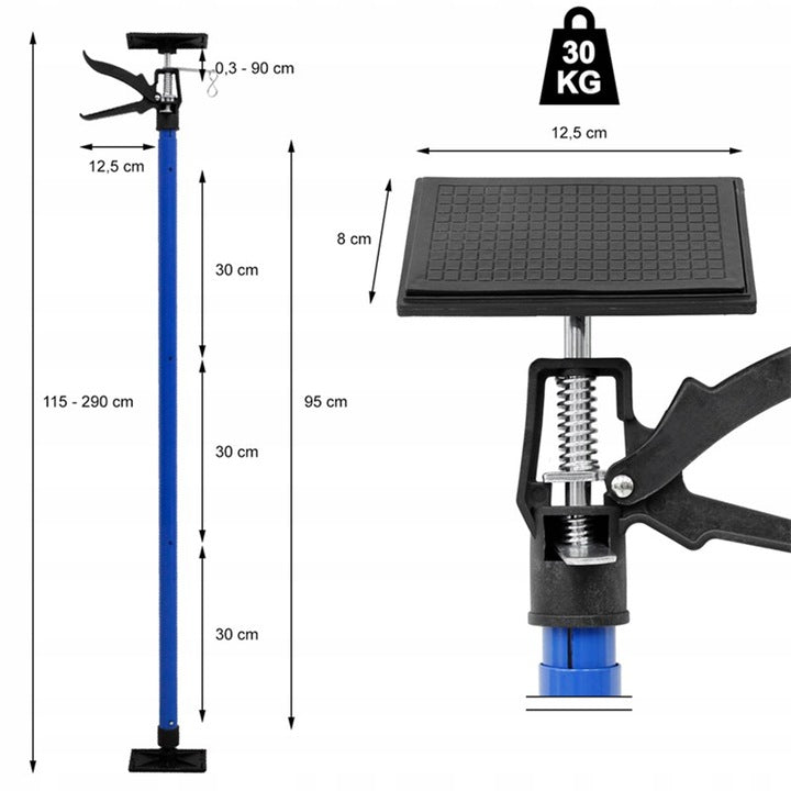 PODPORA SUFITOWA 2x TELESKOPOWA ROZPIERAK PŁYT GK 115-290cm