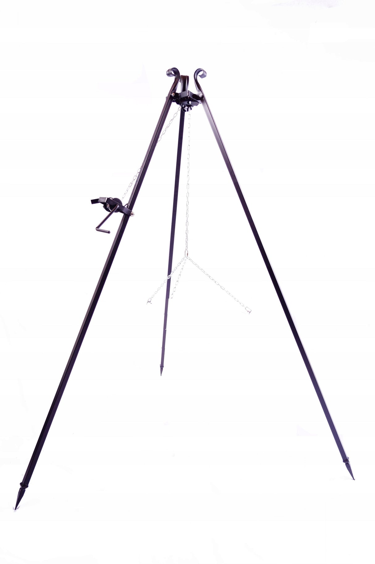 Grill Ogniskowy Kuty z Rusztem Korbką i Małym Dodatkowym Rusztem 70 cm
