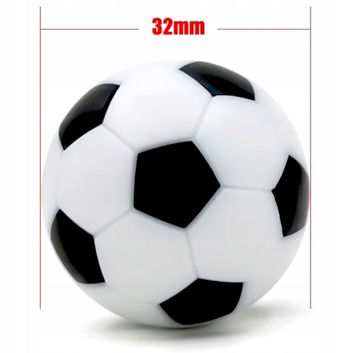 Piłki Piłeczki do Piłkarzyków Biedronka Piłki 5 Sztuk 32 mm Czarno Białe