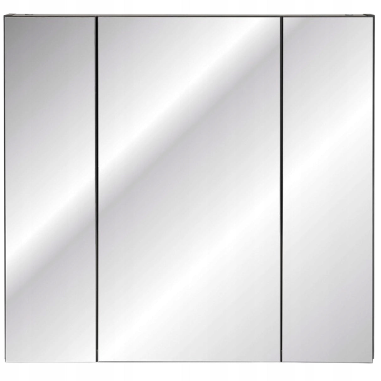 Szafka Łazienkowa z Lustrem Płyta Laminowana Cichy Domyk Szara 75x80x16 cm