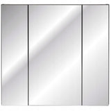 Szafka Łazienkowa z Lustrem Płyta Laminowana Cichy Domyk Szara 75x80x16 cm