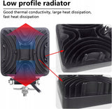 RIGIDON 2 szt. LED Reflektory 48W 4 cale, 12V/24V, 6000K dla 4x4, SUV