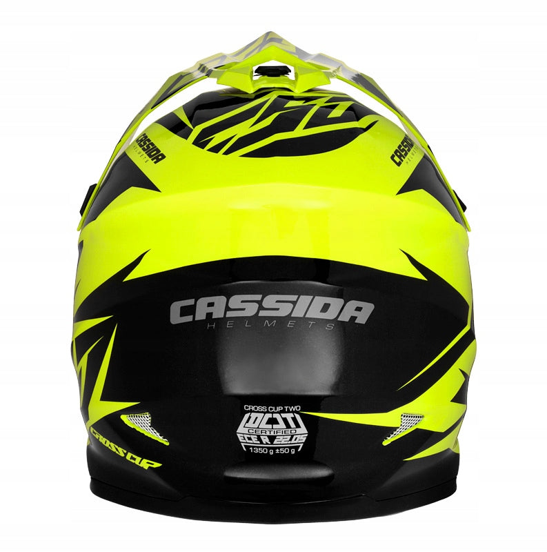 Kask Motocyklowy Cassida Cross CUP/TWO HI VIS Zielony Crossowy L