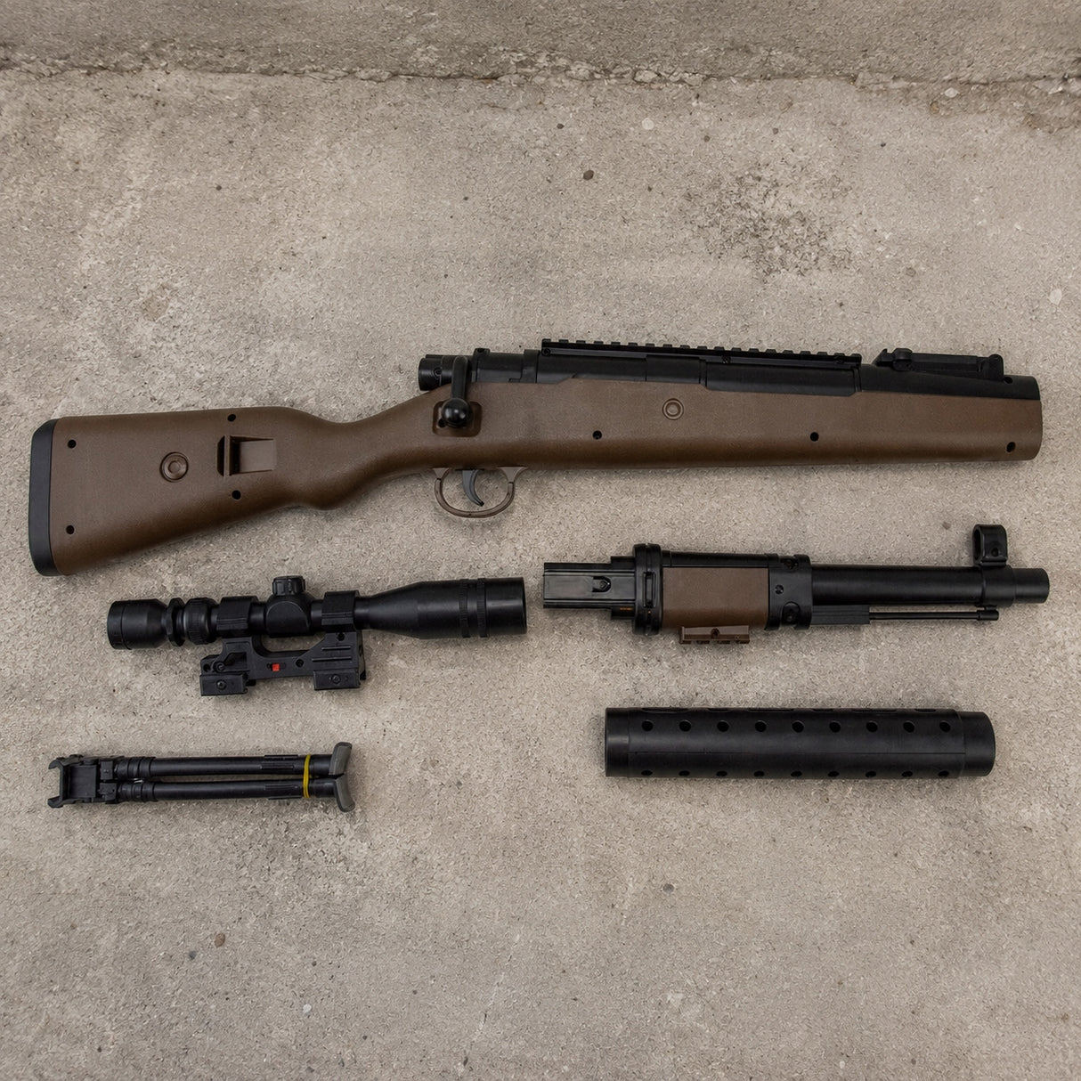 Karabin Snajperski z Lunetą na Kulki Laser 800 Kulek Pistolet 101 cm Zestaw