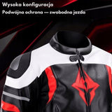 Motocyklowa Kurtka Skórzana Odporna na Upadki Wodoodporna Wiatroszczelna L