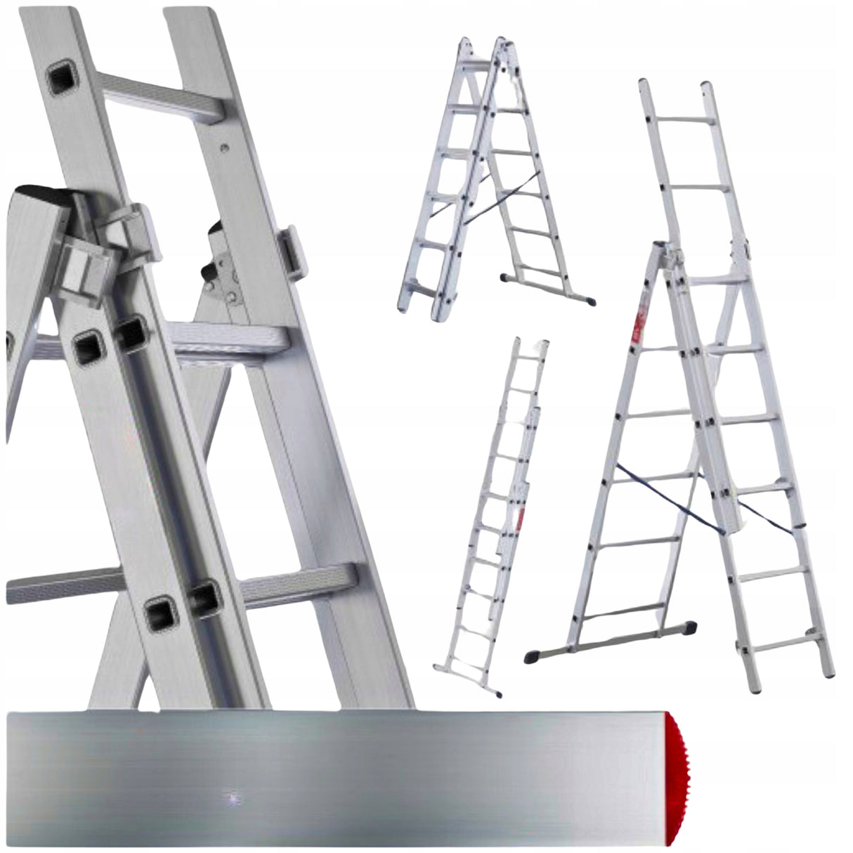 Drabina aluminiowa wielofunkcyjna 3x10 stopni produkt POLSKI + GRATIS POVES