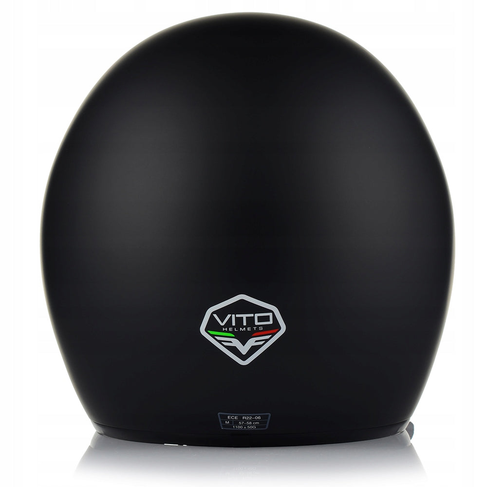 Kask Motocyklowy Otwarty VITO SPECJAL Chopper Cruiser + Daszek Blenda M MAT