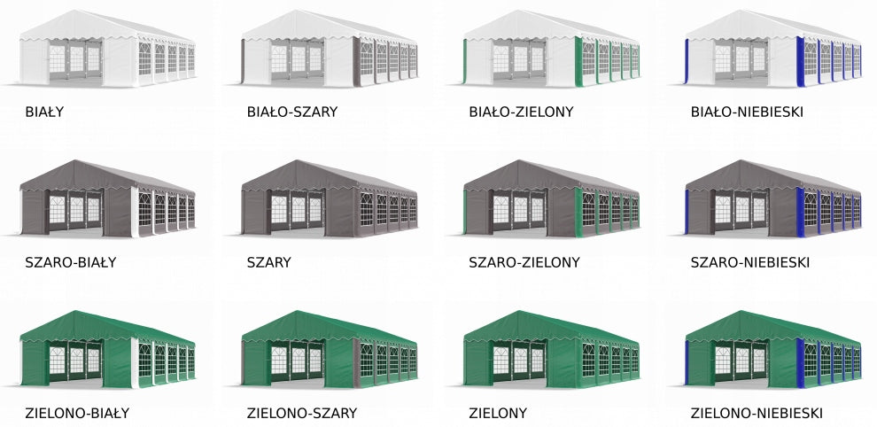 Namiot Ogrodowy Imprezowy Przemysłowy Magazynowy - LETNI SIWY POVES 6x10m