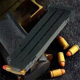 Pistolet Na Naboje Gąbkowe Wyrzut Łusek 2 Magazynki 30 Naboi Złoty