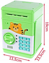 SKARBONKA SEJF KOTEK NA KOD NA BANKNOTY I MONETY