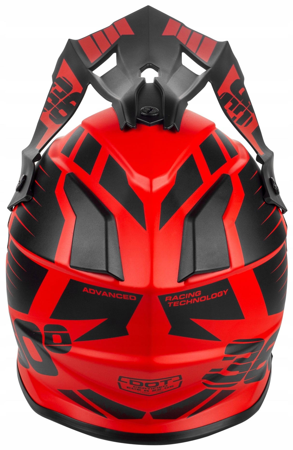 Kask Cross Enduro S Czerwony Quad MTB Homologacja EU Lekki Daszek