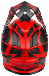 Kask Cross Enduro S Czerwony Quad MTB Homologacja EU Lekki Daszek