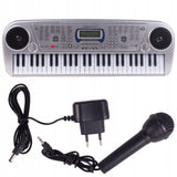 Keyboard Pianinko z Mikrofonem Organy 54 Klawisze do Grania Wyświetlacz Led