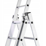 Drabina Aluminiowa produkt POLSKI + GRATIS Wielofunkcyjna 3x8 stopni