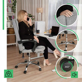Fotel Obrotowy Biurowy Krzesło z Regulacjami Ergonomiczne Biurowe 118 cm
