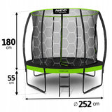 TRAMPOLINA OGRODOWA DLA DZIECI 252cm 8ft NEOSPORT POVES (244-252 cm)