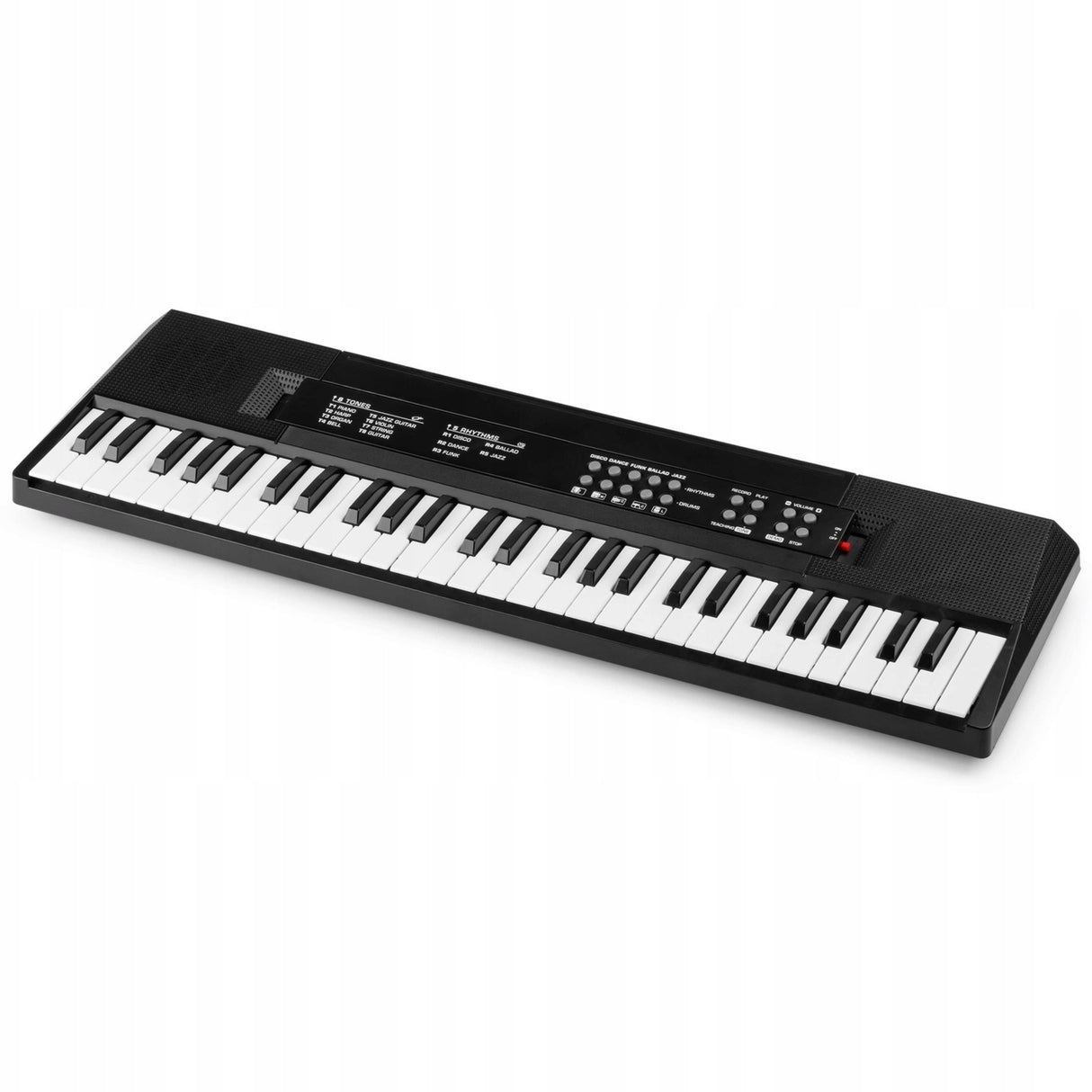 Keyboard z Akumulatorem + Mikrofon 49 Klawiszy dla Dziecka Czarny do Nauki