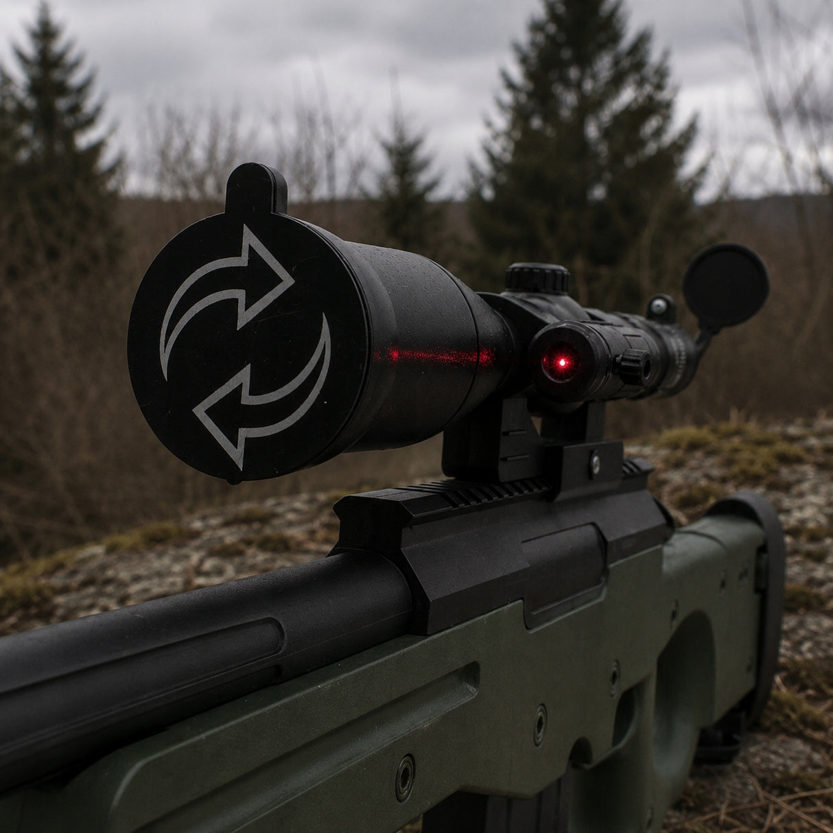Karabin Snajperski na Kulki Pistolet Laser Luneta + Kulki Snajperka AWP