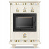 Piec Kominek Kaflowy Ceramiczny Koza 13kW Piecyk Beżowy Obudowa Kominkowa