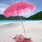 Parasol Plażowy Duży Ogrodowy Hawajski Łamany Taras Plaża 150 Cm RÓŻOWY