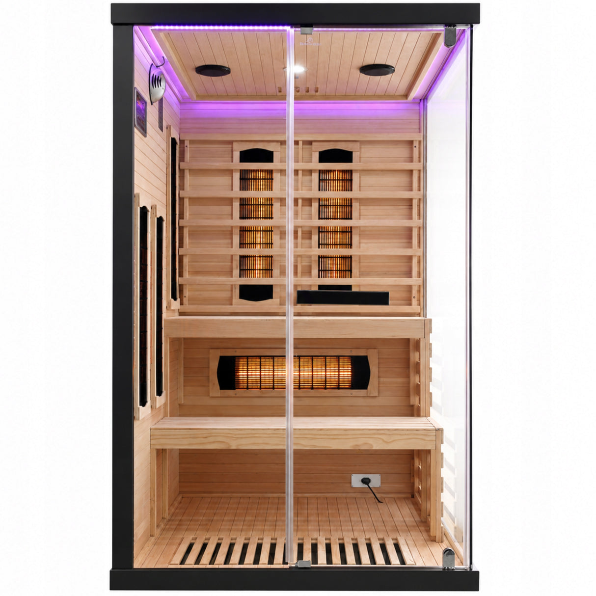 Sauna Dwuosobowa Infrared Domowe Spa na 2 Osoby Narożna Czarna Solara Lux