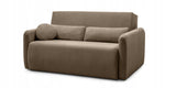 Sofa Rozkładana z Funkcją Spania i Pojemnikiem Brązowa 160x105/192 cm