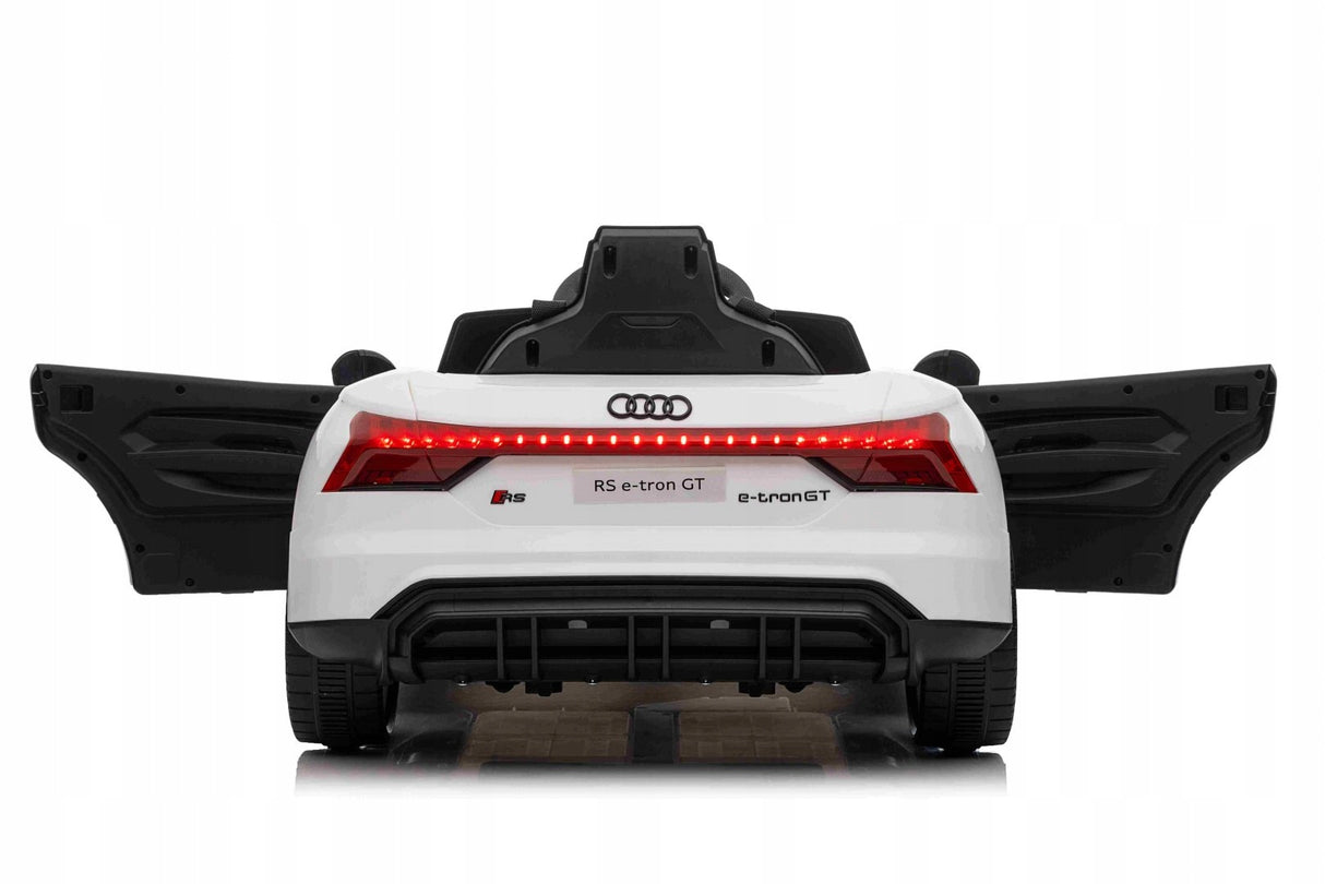 Audi E-Tron RS GT Autko na Akumulator Skóra Biały 12V 7Ah 90W dla Dziecka