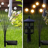 LAMPA OGRODOWA SOLARNA KULKI LED WBIJANA Z CZUJNIKIEM OZDOBA KULECZKI 2 Szt
