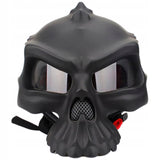 Kask Motocyklowy w Stylu Czaszki Unikalny Hełm Ochronny Pół Twarzy MAT XL