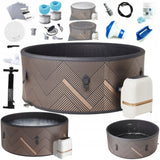 Basen z Hydromasażem Dmuchany Podgrzewana Woda Relax 8 Osobowy 1120L WiFi