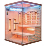 Sauna Trzyosobowa Narożna Domowe Spa na 3 Osoby Brązowa Therma Lux Relaks