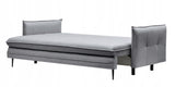 Sofa Rozkładana z Funkcją Spania i Pojemnikiem Ciemno-Szara 218 x 105 cm