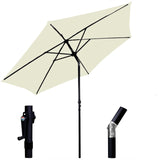 Duży Parasol Ogrodowy 300 Cm Regulowany Mocny Z Korbką Porządny BIAŁY