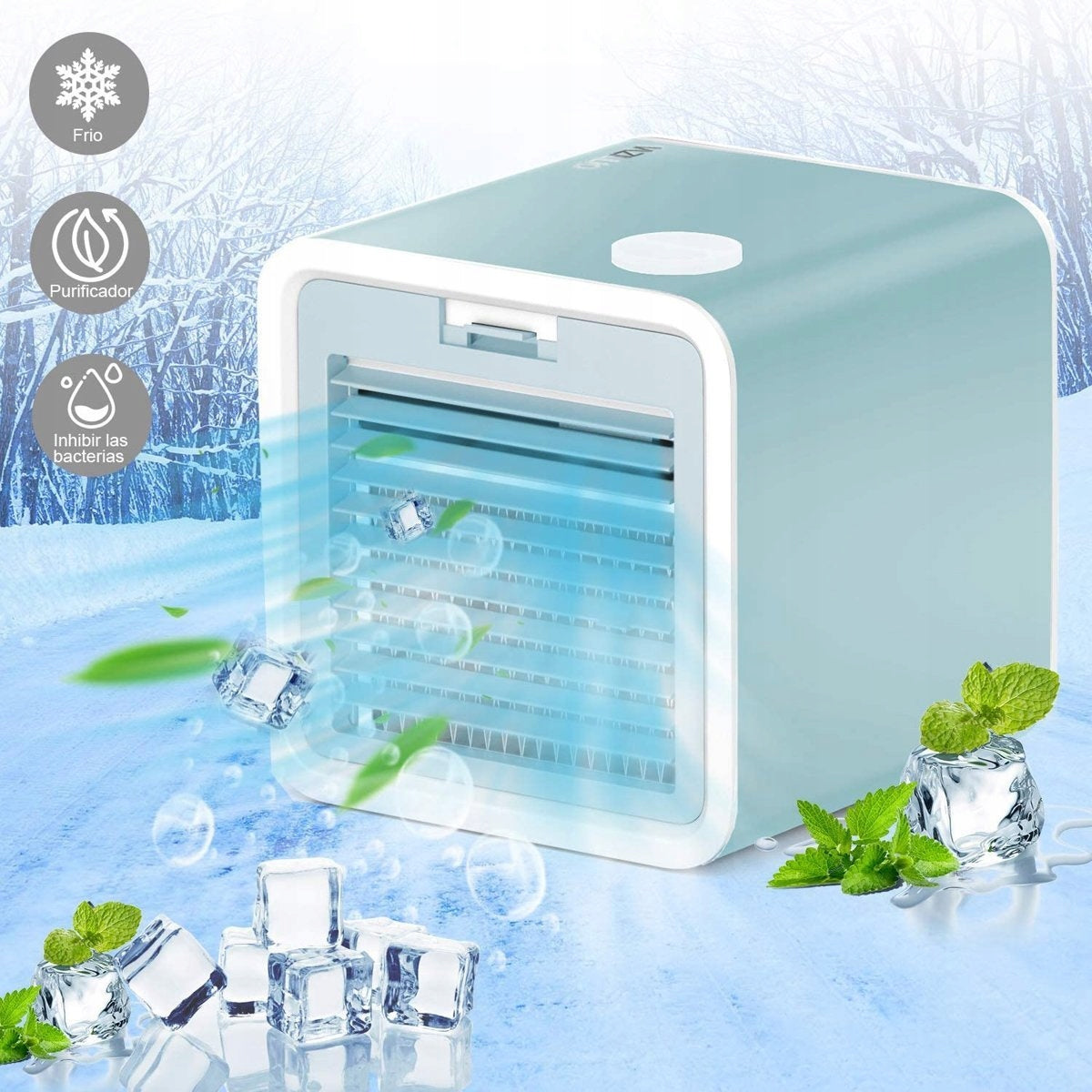 Wentylator Mini Klimatyzator Oczyszczacz VAZILLIO C11 10W 3w1 Pojemność 360