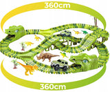 MEGA DUŻY TOR AUTO WYŚCIGOWY DINOZAUR PARK 240 el.