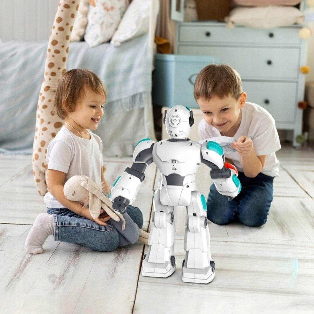 Robot Zdalnie Sterowany Gestami Mówi Tytan na Komendy USB Polsku Reaguje