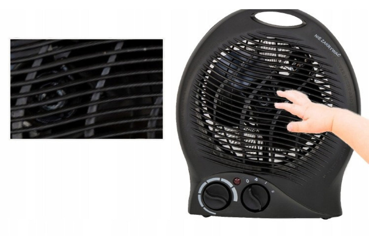 Termowentylator Grzejnik Elektryczny Farelka 2000W 3 Poziomy z Termostatem