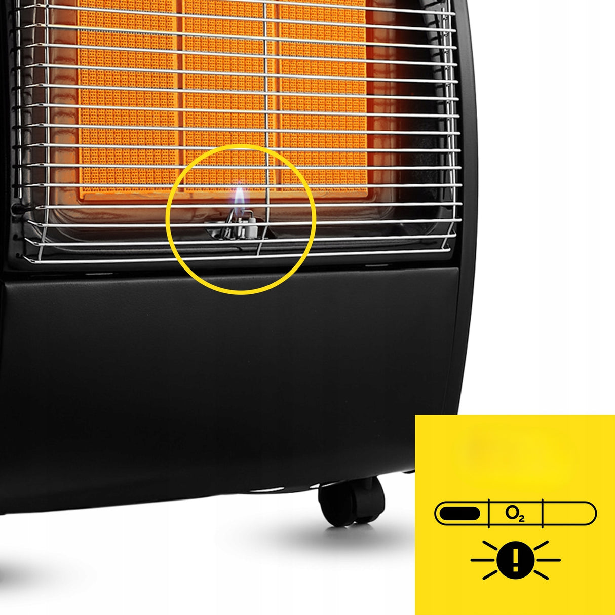 Grzejnik Gazowy na Butle Piecyk Farelka Reduktor Gaz LPG Czarny 2w1 5700W