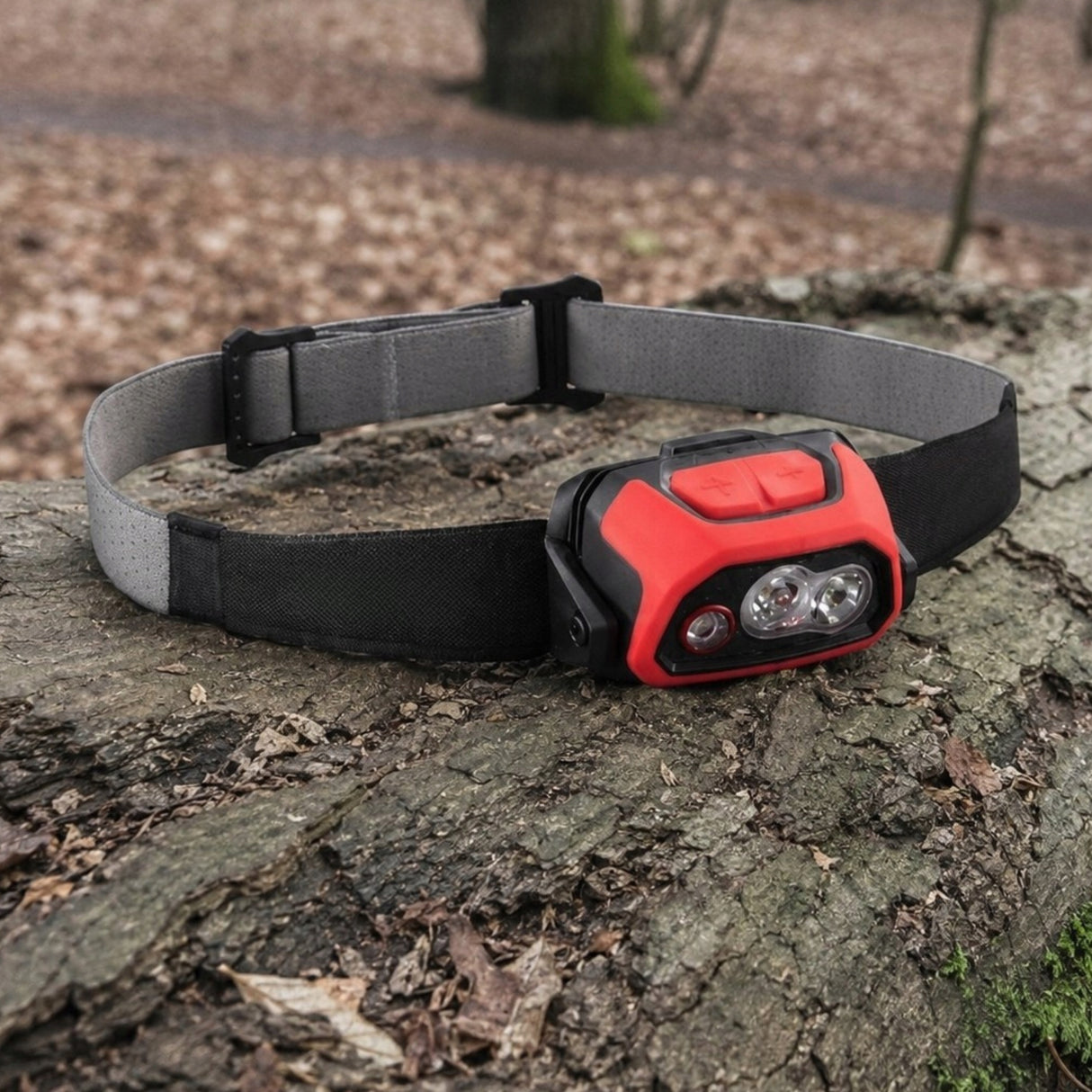 Lampka Czołowa Trekkingowa Czołówka USB V3 o Mocy 600 Lumenów Czerwona
