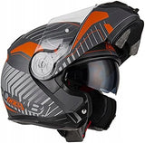 Kask NZI-COMBI-DUO2-SZARO-POMARAŃCZOWY