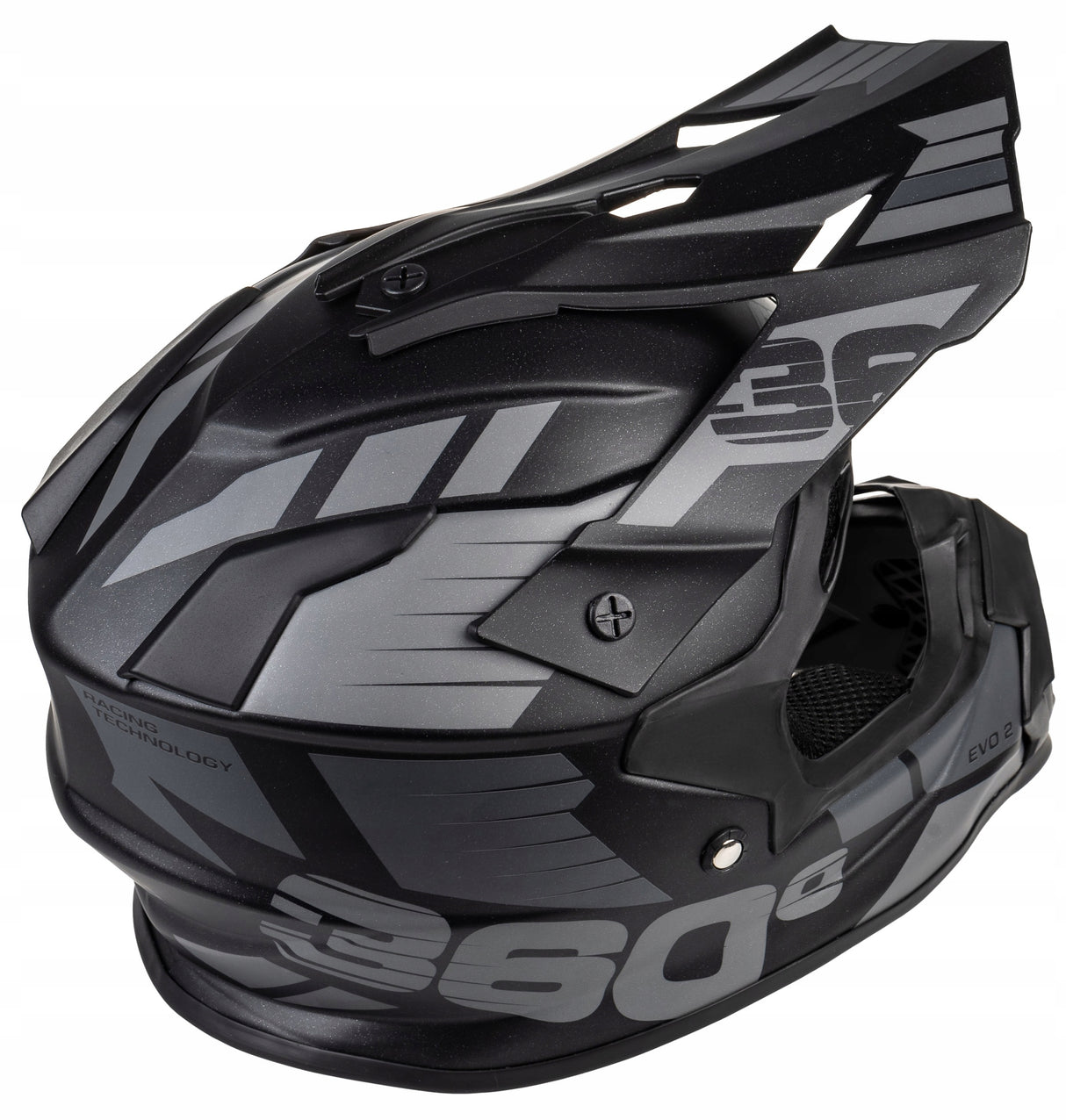 Kask Cross Enduro S EU Homologacja Lekki MTB Quad Rower Czarny Szary